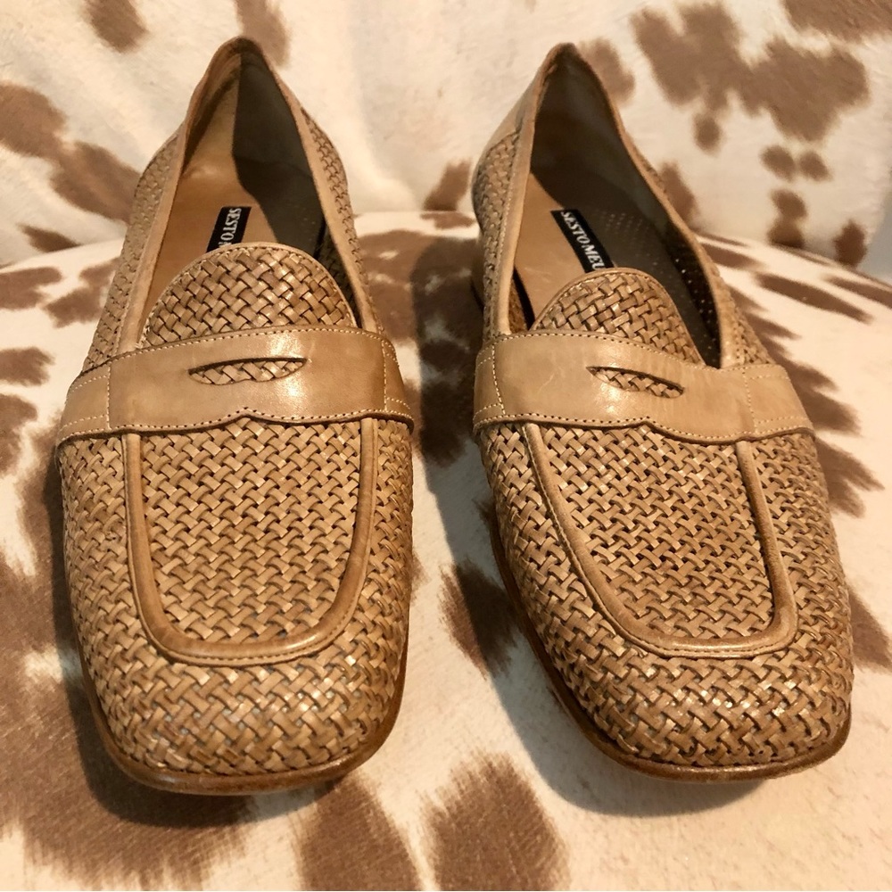 Seating Meucci Woven Leather Loafers-EUC - Picture 2 of 7